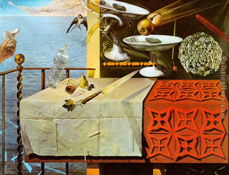 Living Still Life painting - Salvador Dali Living Still Life art painting